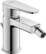 DURAVIT B.1 Einhebel-Bidetmischer Chrom 127 mm Ausladung mit Zugstangen-Ablaufgarnitur
