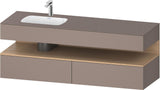 DURAVIT Qatego Studio F. A. Porsche Einbauwaschtisch mit Konsolenwaschtischunterbau 1600 mm Weiß Matt