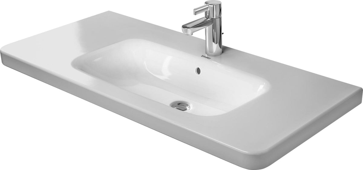 Duravit DuraStyle Möbelwaschtisch 1000 mm weiß mit Überlauf und Hahnlochbank