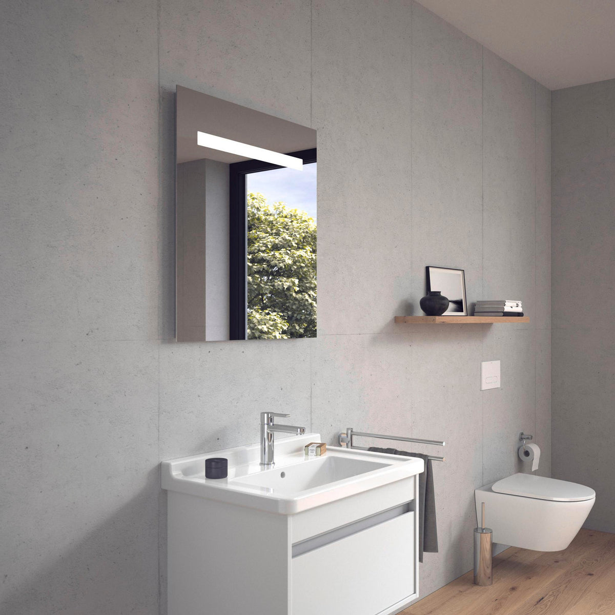 Duravit Ketho Waschtischunterbau wandhängend 455x650x410mm 1 Auszug weiß matt