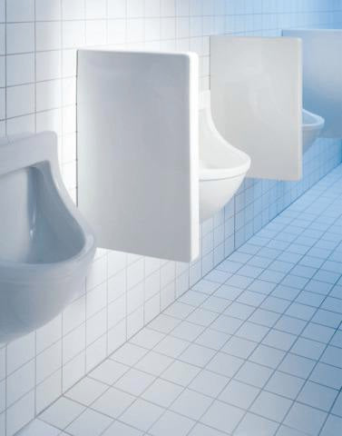 DURAVIT Urinal-Trennwand Starck 3 400 x 705 mm, weiß, Keramik, 12 mm Stärke