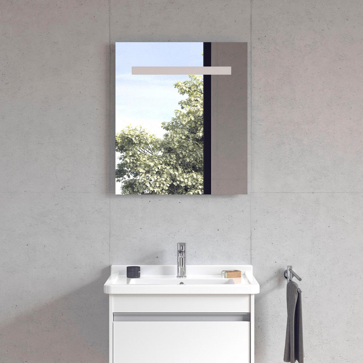 Duravit Ketho Waschtischunterbau wandhängend 455x650x410mm 1 Auszug weiß matt
