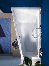 Duravit No.1 Badewanne 1500x800 mm Trapezform mit 1 Rückenschräge Weiß Einbauwanne