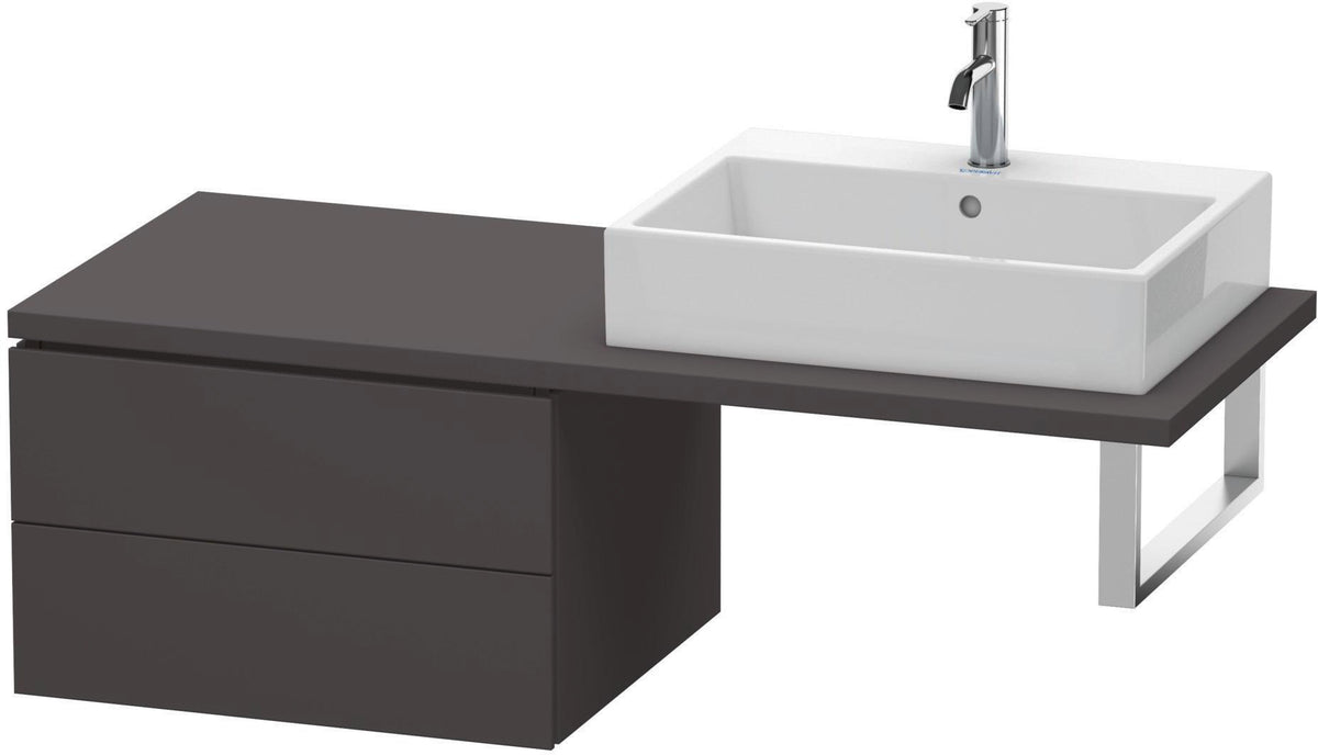 Duravit L-Cube Konsolenunterschrank 620 mm Weiß Matt mit 2 Schubkästen und Tip-on-Technik