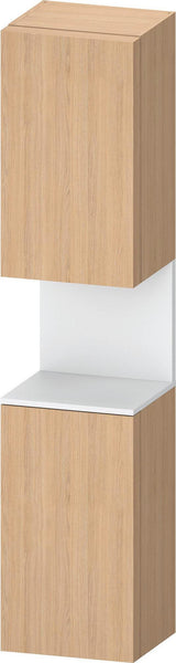 DURAVIT Qatego Hochschrank 400x360x1760mm, 2 Türen, Eiche Schwarz Matt – Wandhängend