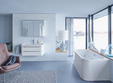 DURAVIT Möbelwaschtisch Happy D.2 1000 mm mit Überlauf und Hahnlochbank, weiß