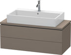 flannel grey seidenmatt / Mitteldichte Faserplatte (MDF) / 2 Schubkästen