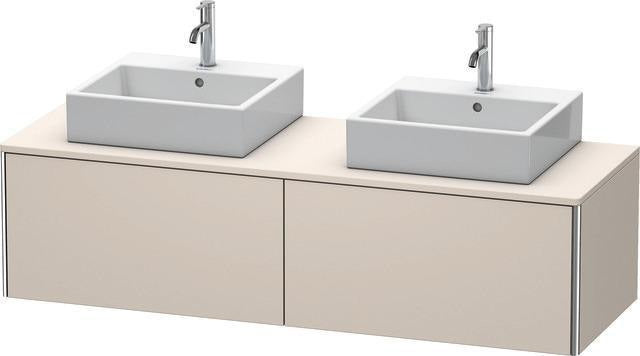 Duravit XSquare Waschtischunterbau 1600 mm wandhängend 2 Auszüge Sanitär-Ahorn seidig-matt