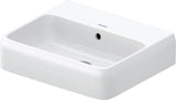 DURAVIT Qatego Waschtisch 500 mm mit Hahnlochbank und HygieneGlaze in Weiß