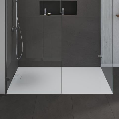 DURAVIT Stonetto Duschwanne 1400x800x50 mm Mineralguss Weiß Matt – Bodenbündig & Rutschhemmend