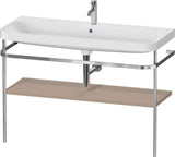 Duravit Happy D.2 c-shaped Waschtischset 1175 mm mit Metallkonsole und Waschschüssel