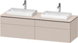 DURAVIT L-Cube Konsolenwaschtischunterbau 1620 mm Taupe supermatt mit Tip-on Technik