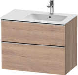 DURAVIT D-Neo Waschtischunterbau 810 mm Weiß Matt mit Bronze Griff und Soft-Close