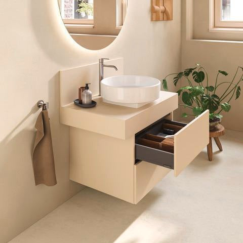Duravit Balcoon Konsole 800x370x550 mm mit mittigem Ausschnitt, Elfenbein Matt
