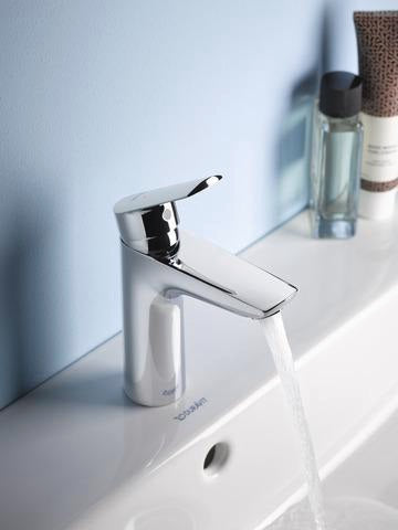 Duravit No.1 Einhebel-Waschtischmischer mit Zugstange, Chrom – 106 mm Ausladung