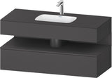 DURAVIT Qatego Studio F. A. Porsche Einbauwaschtisch mit Konsolenwaschtischunterbau 1200 mm Weiß Matt