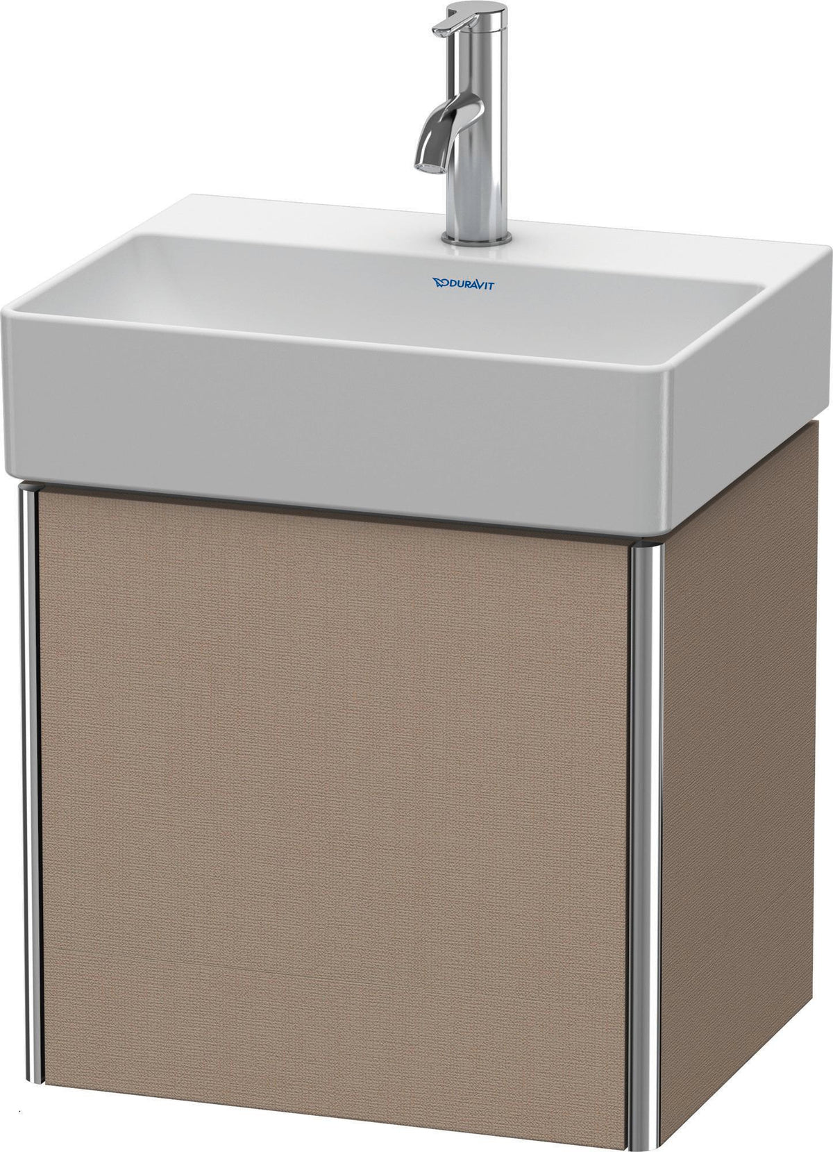 Duravit XSquare Waschtischunterbau 434 mm, 1 Tür links, Basalt Matt, wandhängend