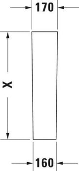 Duravit Standsäule D-Neo aus Keramik – 190 x 170 x 720 mm, bodenstehend, Weiß