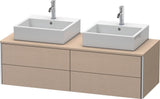 DURAVIT XSquare Waschtischunterbau 1400 mm, 4 Schubkästen, wandhängend, Betongrau Matt