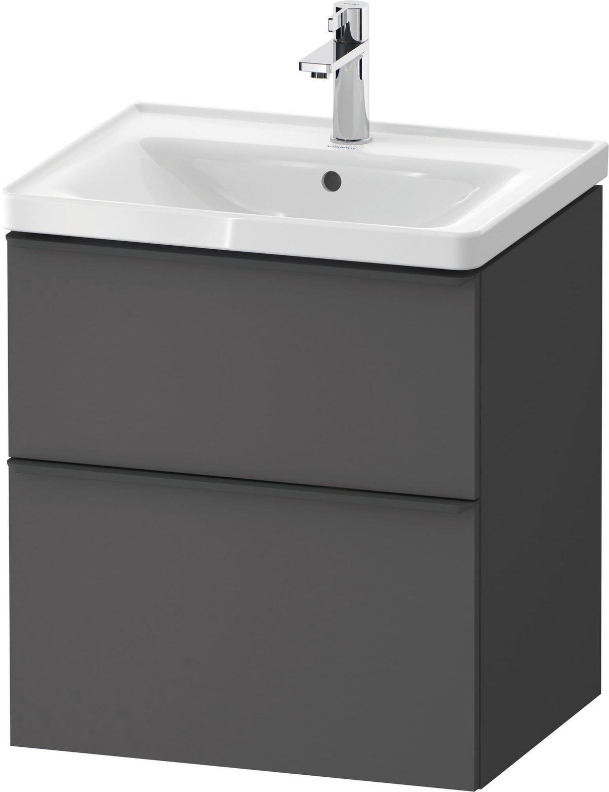 Duravit D-Neo Waschtischunterbau 584 mm betongrau matt mit Auszug und Schubkasten