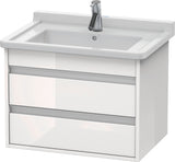DURAVIT Waschtischunterbau Ketho wandhängend 650 mm weiß matt mit 2 Schubkästen