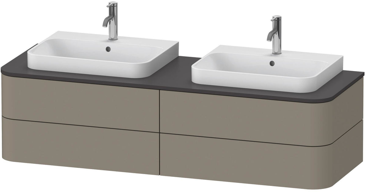 Duravit Happy D.2 Konsolenwaschtischunterbau 1600 mm mit 4 Schubkästen und Tip-On-Technik