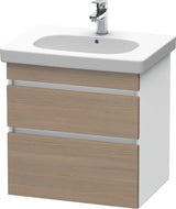 Duravit DuraStyle Waschtischunterbau 600 mm Eiche Terra/Weiß Matt, 2 Schubkästen, wandhängend
