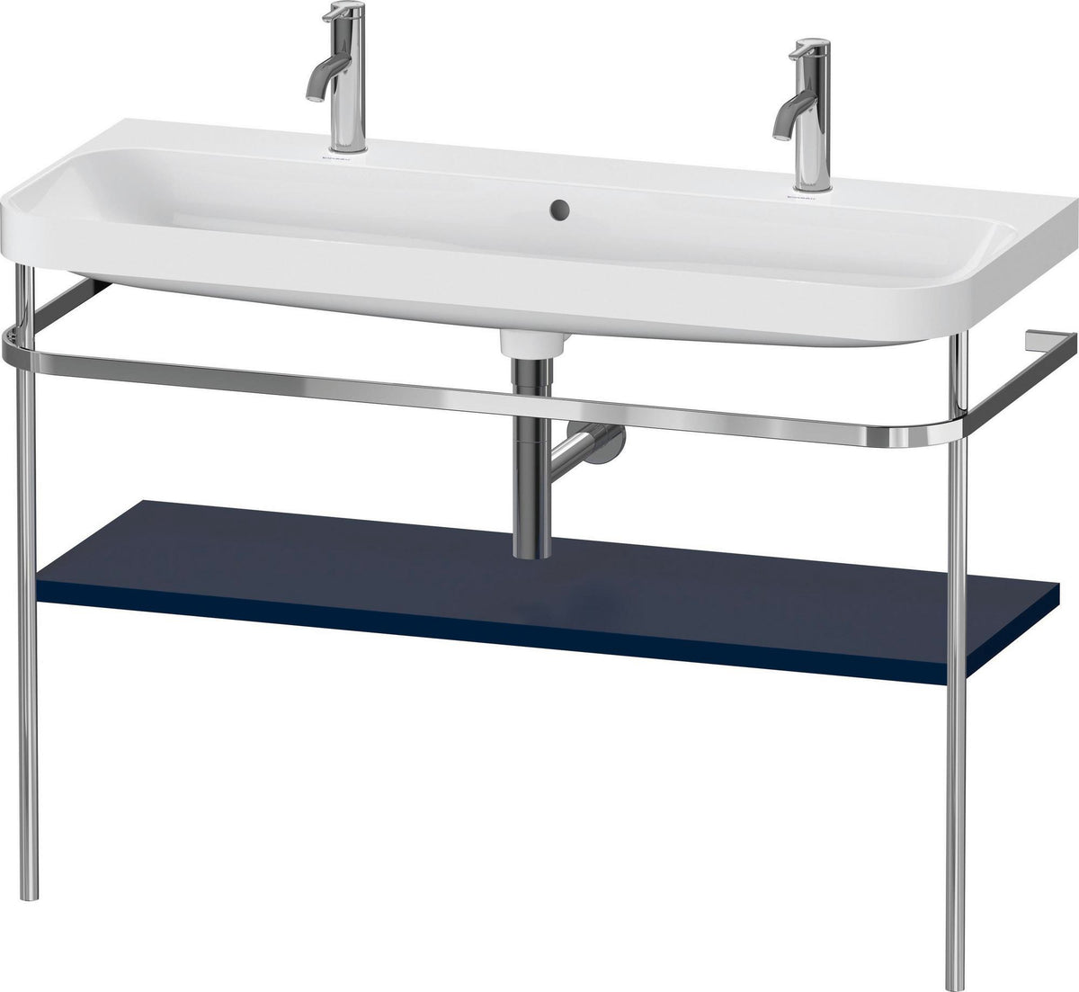 DURAVIT Happy D.2 c-shaped Waschtischset 1175 mm mit Metallkonsole und Hahnloch