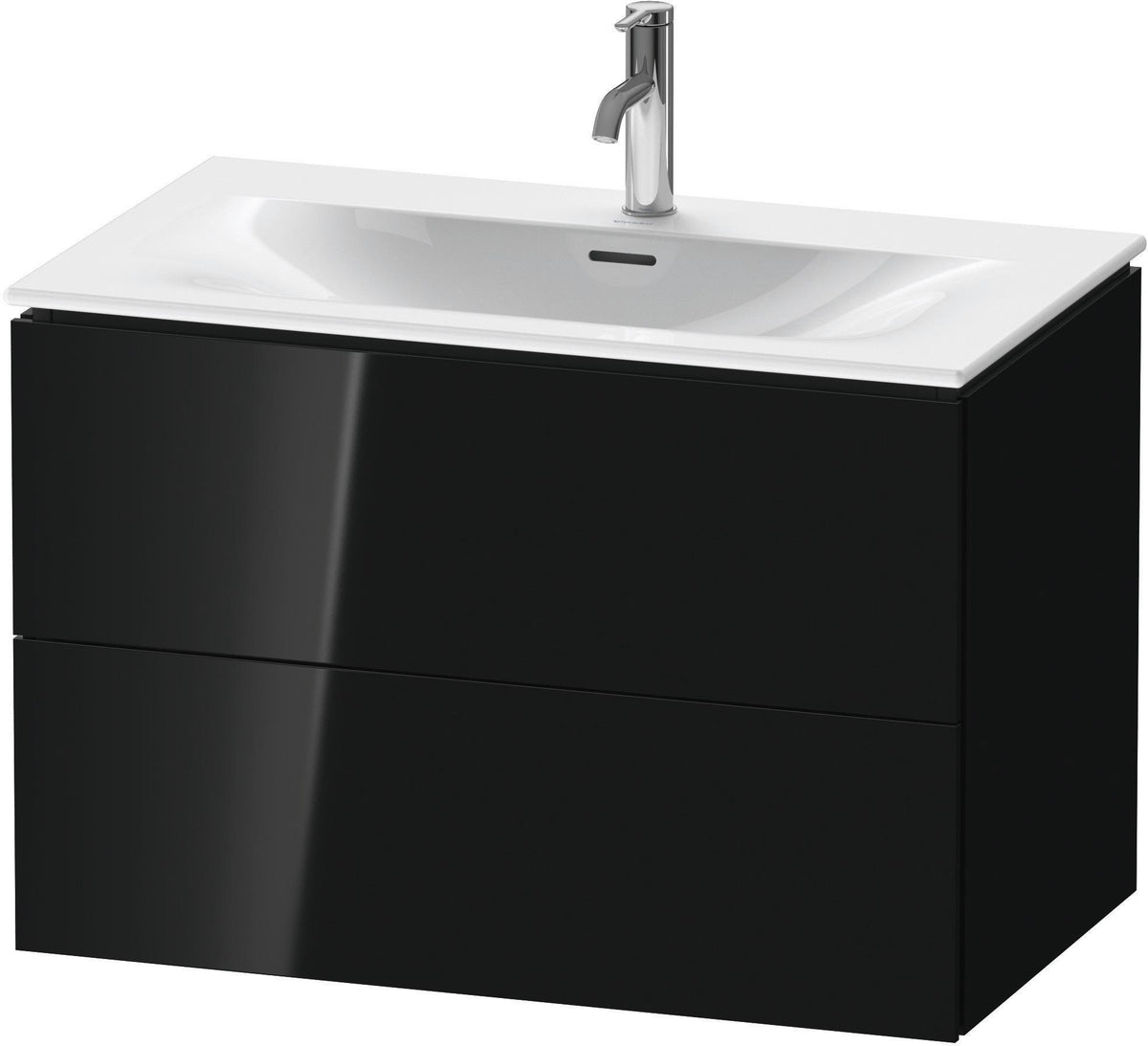 Duravit L-Cube Waschtischunterbau 820 mm weiß matt mit 2 Schubkästen und Tip-On-Technik