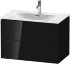 schwarz hochglanz / Mitteldichte Faserplatte (MDF) / 2 Schubkästen
