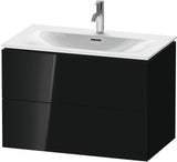 Duravit L-Cube Waschtischunterbau 820 mm weiß matt mit 2 Schubkästen und Tip-On-Technik