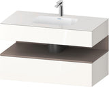 DURAVIT Qatego Einbauwaschtisch mit Konsolenwaschtischunterbau 1000 mm, 1 Auszug, antibakteriell