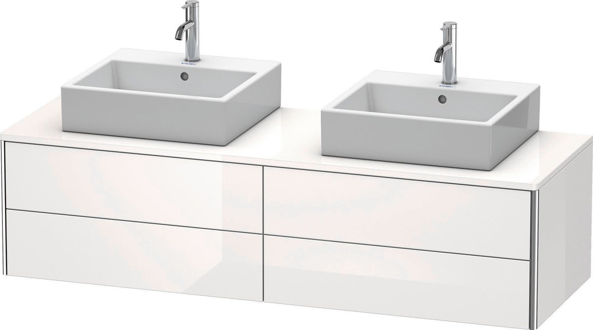 Duravit XSquare Waschtischunterbau 1600 mm betongrau matt, 4 Schubkästen, wandhängend