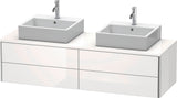 Duravit XSquare Waschtischunterbau 1600 mm betongrau matt, 4 Schubkästen, wandhängend
