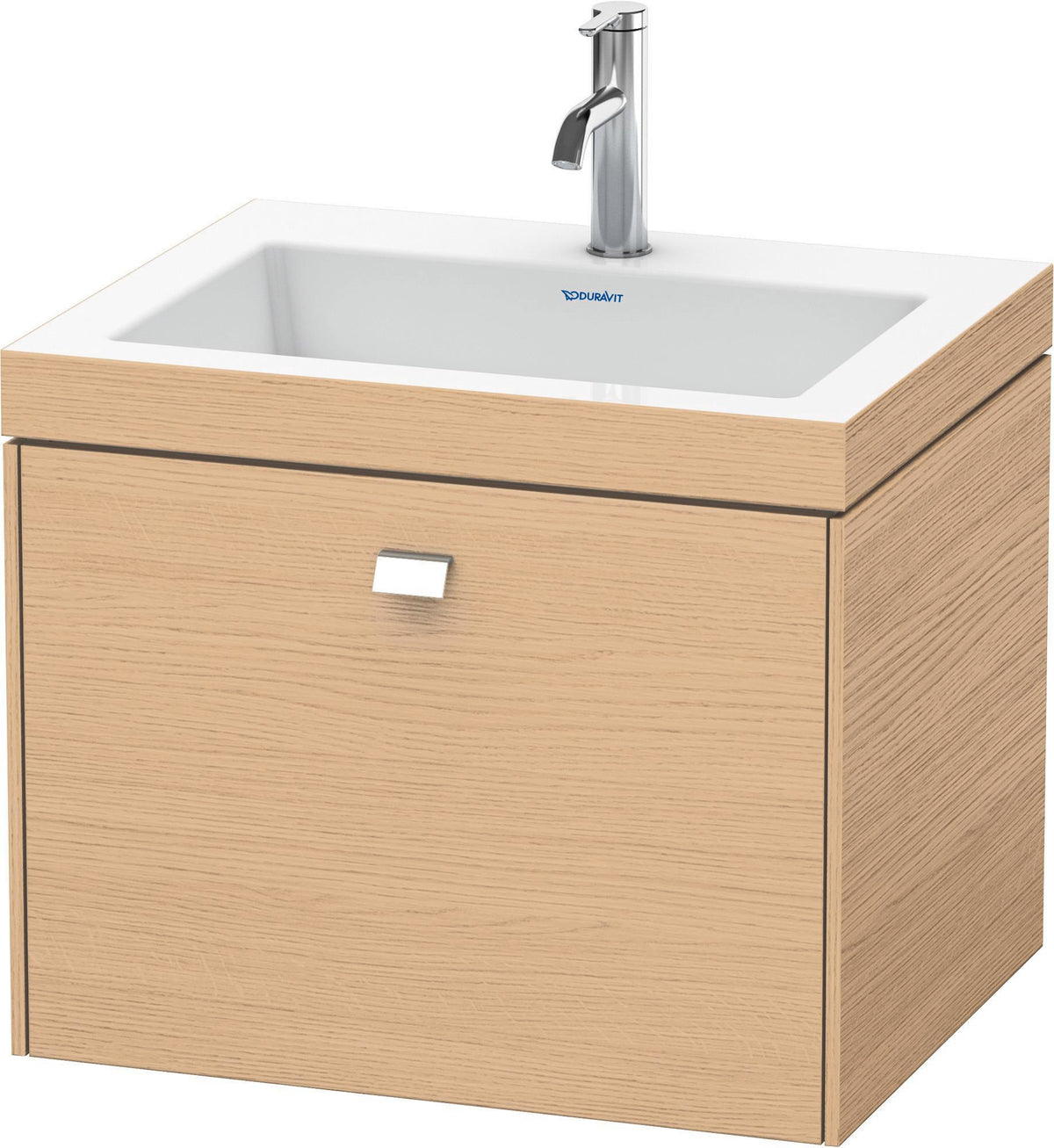 DURAVIT Brioso c-bonded Waschtischset 600 mm, wandhängend, Betongrau Matt, 1 Auszug