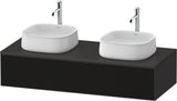 Duravit Zencha Konsolen-Waschtischunterbau 1300 mm Eiche Anthrazit mit Tip-on und Soft-Close