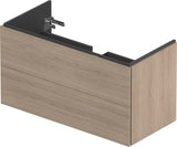 DURAVIT L-Cube Waschtischunterbau wandhängend 1020 mm Amerikanisch Nussbaum 2 Schubkästen