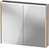 DURAVIT D-Code Spiegelschrank 800 mm mit LED-Beleuchtung, 2 Türen, Eiche Marmor