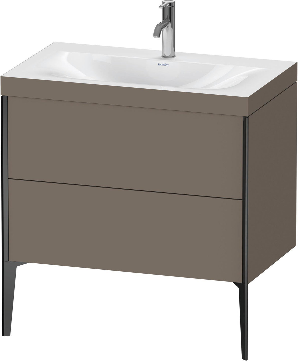 DURAVIT XViu c-bonded Waschtischset 800 mm mit 2 Auszügen, bodenstehend, Soft-Close