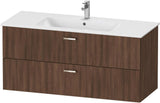 Duravit XBase Waschtischunterbau wandhängend 600 mm, 2 Schubkästen, weiß matt, Soft-Close