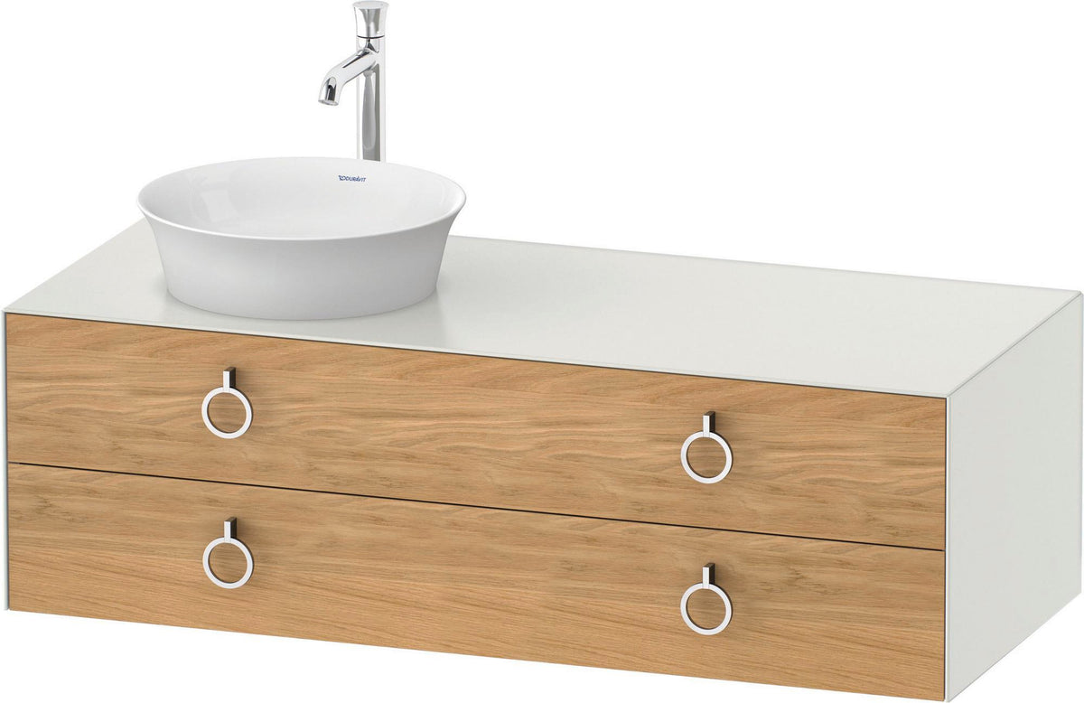 DURAVIT White Tulip Waschtischunterbau 1300 mm Taupe Seidenmatt mit LED-Beleuchtung