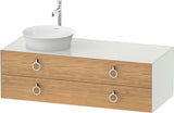 DURAVIT White Tulip Waschtischunterbau 1300 mm Taupe Seidenmatt mit LED-Beleuchtung
