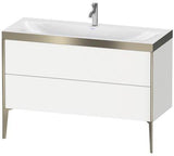 Duravit XViu Möbelwaschtisch-Set 1200 mm mit Unterschrank Nussbaum und Keramik-Waschtisch