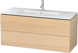 Duravit L-Cube Waschtischunterbau 1220 mm taupe matt mit 2 Schubkästen und Tip-On-Technik