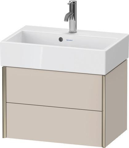 Duravit Waschtischunterbau XViu Compact 397 mm Profil Champagner Matt Seidenmatt – 2 Schubkästen
