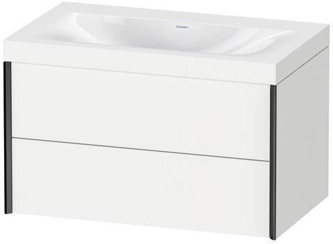 Duravit Möbelwaschtischset XVIU 800x480mm Chaos mit Unterbau wandhängend und Keramikwaschtisch Viu
