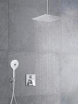 DURAVIT Handbrause MinusFlow 3-Jet D120 Rain/Pulse/Mono, Schwarz Matt – 120 mm Duschkopf mit Antikalk