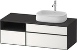 DURAVIT Zencha Konsolenwaschtischunterbau 1300 mm Eiche Anthrazit mit 2 Auszügen