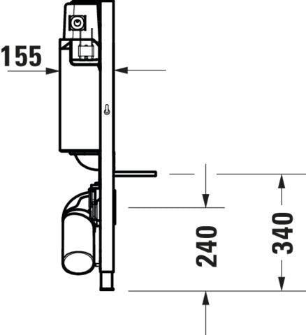 DURAVIT DuraSystem WC-Element Basic 84 cm – Vorwand-Installation mit Dual-Flush-Technologie