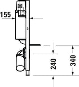 DURAVIT DuraSystem WC-Element Basic 84 cm – Vorwand-Installation mit Dual-Flush-Technologie